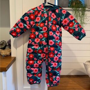Hanna Andersson Rosey Posey on Everglade Snowsuit 18-24M NWOT
